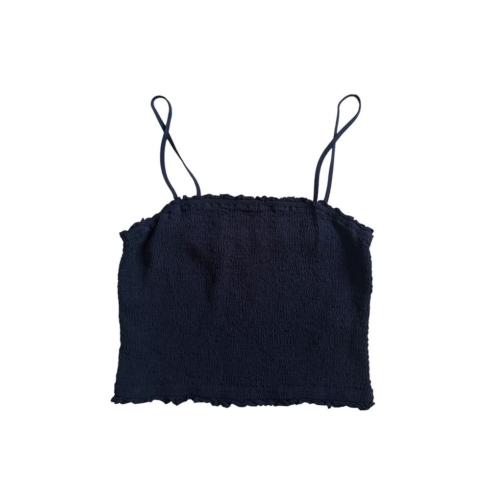 Abercrombie & Fitch Black Smocked Cami‎ Top Womens XL